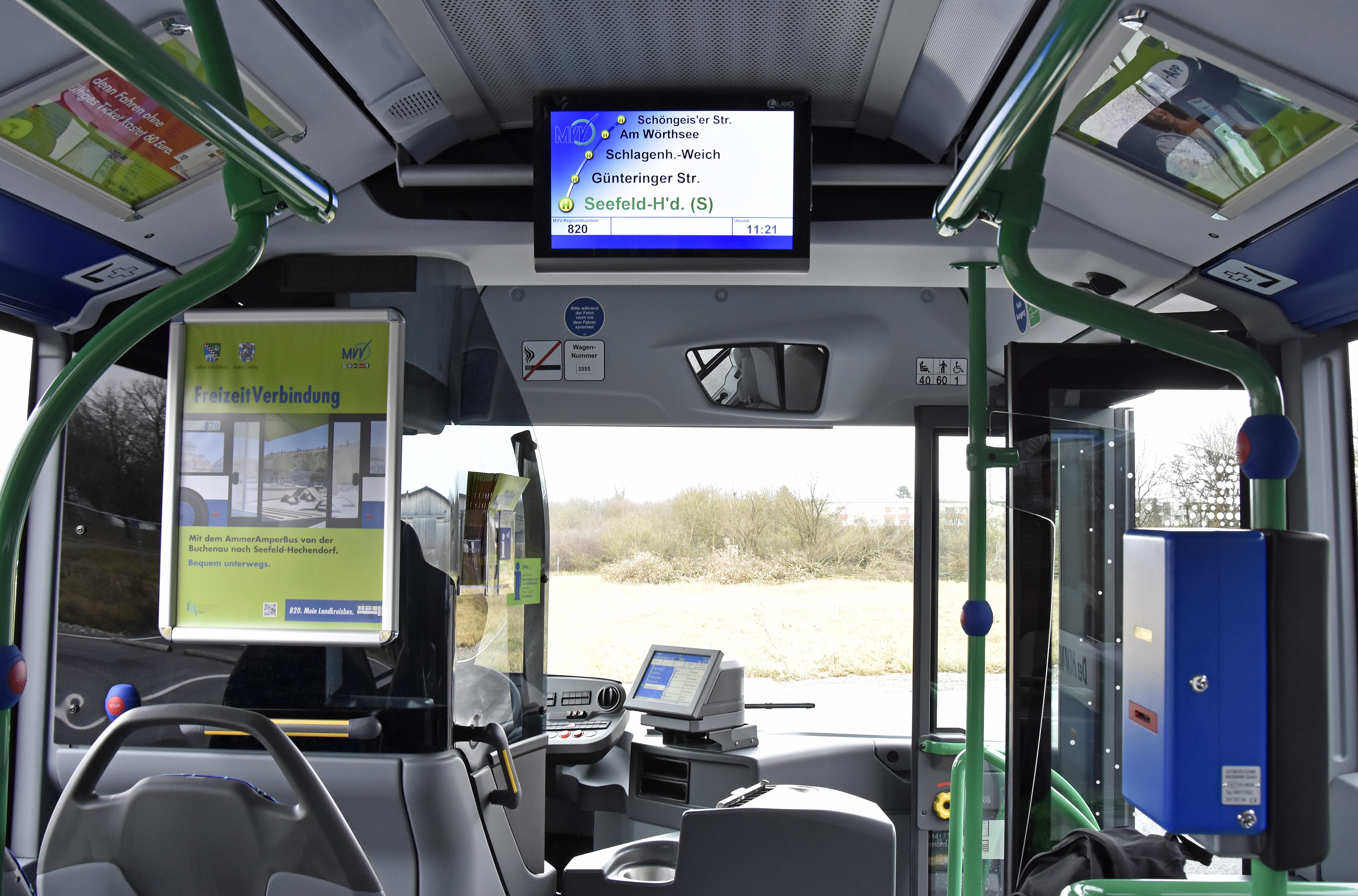 Fahrgastinformationen Innenraum Bus